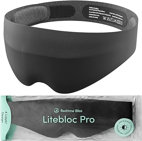 Eye Mask for Sleeping | Sleep Mask Men/Women Better Than Silk Our Luxury Blackout Contoured Eye Masks are Comfortable - This Sleeping mask Set Includes Carry Pouch and Ear Plugs (No Scent)