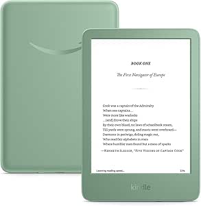 New Amazon Kindle (16 GB) - Lightest and most compact Kindle, with glare-free display, faster page turns, adjustable front light, and long battery life - Matcha