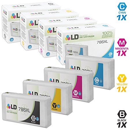 LD Products Remanufactured Ink Cartridge Replacement for Epson 786 ( Black,Cyan,Magenta,Yellow , 4-Pack )