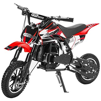 Superrio 49CC 2-Stroke Gas Power Mini Dirt Bike Dirt Off Road Motorcycle (Red)