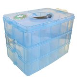 EnviUs SnapCube - Snap and Stackable Storage Case for Rainbow Loom  Arts and Crafts - Blue
