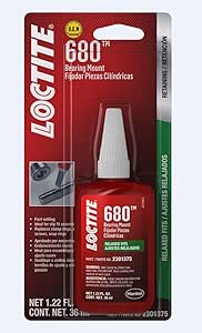 LOCTITE 680 High Strength Bearing Mount For Relaxed Fits, O.E.M. Specified, Anaerobic, High Strength, Medium Viscosity, Slip Fit Assemblies | 36 ml. Bottle (PN: 2301375)