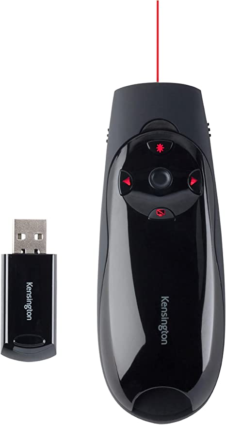 Kensington Expert Wireless Presenter with Red Laser Pointer and Cursor Control (K72425AM)