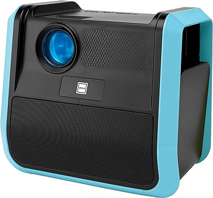 RCA - RPJ060 Portable Projector Home Theater Entertainment System, Long Lasting Battery - 2.5 Hours per Charge - Outdoor, Rechargeable, Speakers - Enjoy without any Cable on the go - Phone/Stick/PC