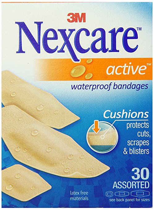 Nexcare Active Extra Cushion Bandages, Assorted, 30ct