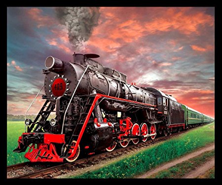 Train Steam Engine Fleece Throw Blanket 50" x 60"