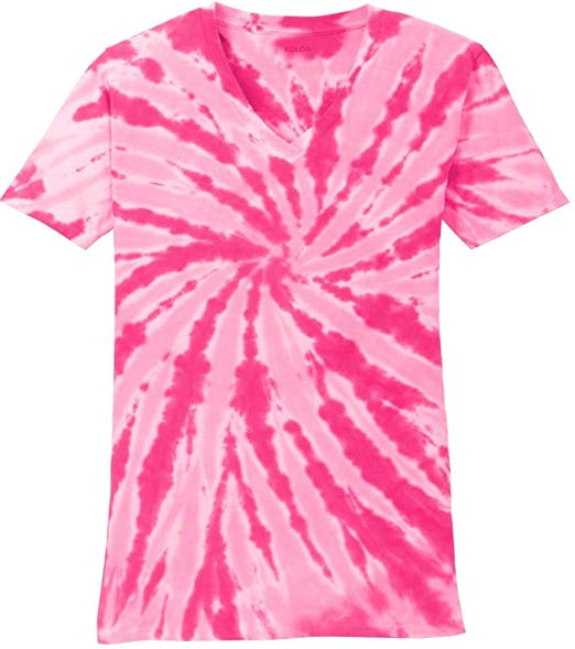 Koloa Surf Co. Ladies Colorful Tie-Dye V-Neck Tees in 10 Colors Sizes: XS-4XL