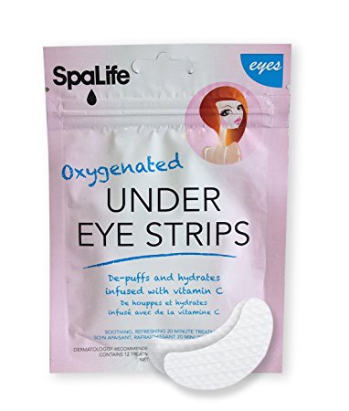 SpaLife Anti-Aging Under Eye Strips Reduce Dark Circles, Wrinkles and Fine Lines - 12 Treatments (Oxgenated)