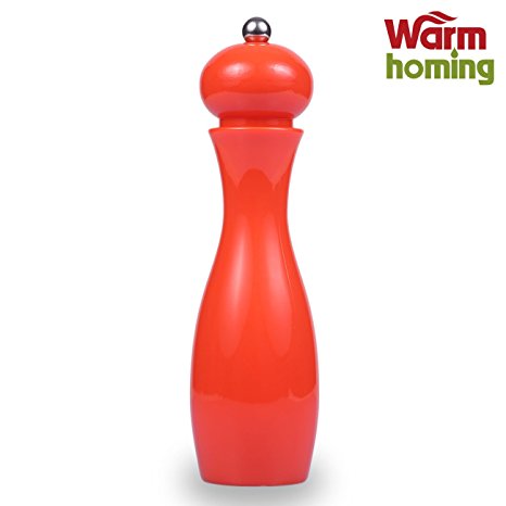 Salt and Pepper Grinder – Warmhoming Piano Finish Pepper and Salt Mill (Orange)