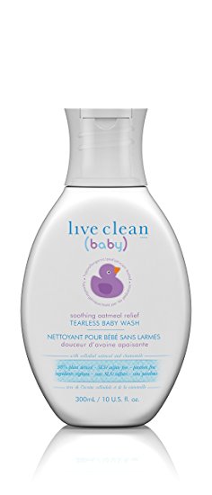 Live Clean Baby Soothing Oatmeal Relief Tearless Baby Wash, 10 Fluid Ounce