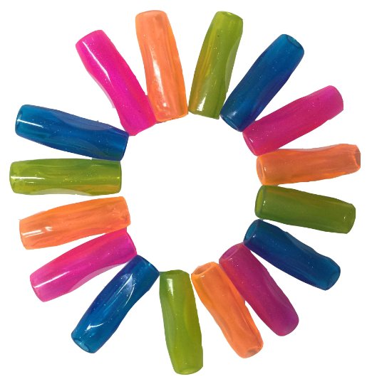 16 Pack Pencil Grip Aids. Fits Most Writing Utensils. Assorted Colors.