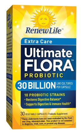 Renew Life Ultimate Flora Probiotic Formula, Extra Care, 30 Count