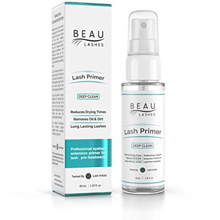 Lash Primer For Eyelash Extensions (40ml) - To Cleanse Lashes, Promote Healthy Lash Growth & Lengthen the Life Of Individual Faux Mink Lash Extensions - Removes Makeup Residue & Mascara Oil