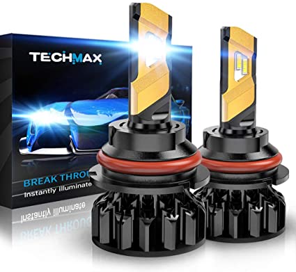 TECHMAX 9007 LED Headlight Bulb,HB5 12000Lm 6500K Xenon White Conversion Kit of 2