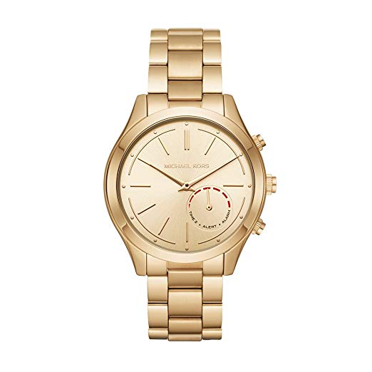 Michael Kors Women's 42mm Slim Runway Goldtone Hybrid Smart Watch