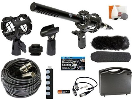 Professional Advanced Broadcast Microphone and accessories Kit for Canon EOS DSLR 5D Mark II III 6D 7D 7D II 80D 70D 60D T6s T6i T5i T4i T3i SL1 Cameras