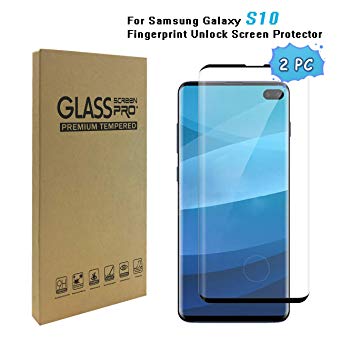 Galaxy S10 (6.1") Screen Protector, [9H Hardness][Anti-Fingerprint][Ultra-Clear][Bubble Free] Tempered Glass Screen Protector Compatible with Samsung Galaxy S10-2Packs