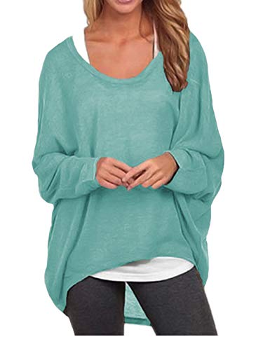 ZANZEA Women's Sexy Long Batwing Sleeve Loose Pullover Casual Top Blouse T-Shirt