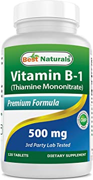 Best Naturals Vitamin B1 as Thiamine Mononitrate 500 mg 120 Tablets