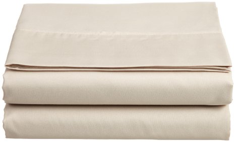 Cathay Luxury Silky Soft Polyester Single Flat Sheet Twin Size Cream