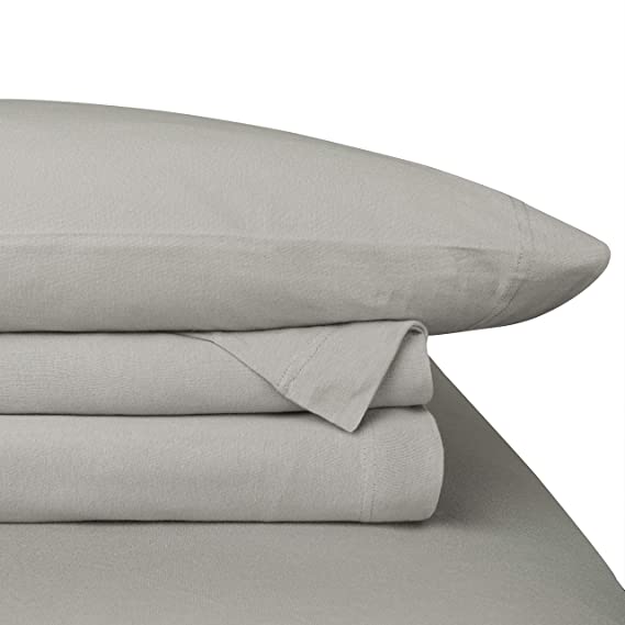 Baltic Linen Jersey Sheet Set, Twin, Grey
