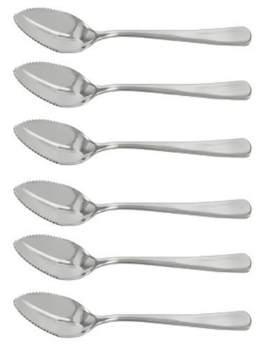 Stainless Steel Grapefruit Dessert Spoon, Set of 6