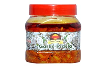 Sun Grow सवाद घर का Homemade OrganicHerbal Masala Garlic Pickle Lashun Ka achar 500gm