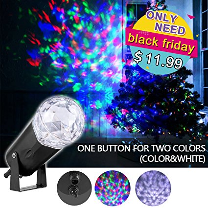 Gemtune Christmas Light Projector LED Patio Lawn light with Flame Pattern, Indoor and Outdoor Waterproof Spotlight Water Wave Night Light for Xmas Birthday Thanksgiving Day Party Holiday Decoration