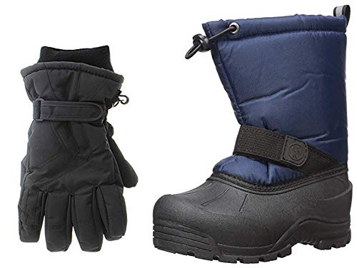 Northside Kids Winter Snow Boots & Gloves Combo for Girls & Boys