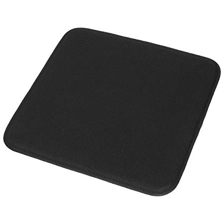 TanYoo Car Seat Cushion Memory Foam Car Seat Cushion, Seat Cushion with Super Breathtable Cover for Wheelchair/Office Chair and Anti-Slip Bottom Black (17x17 Inch, 1 PCS)