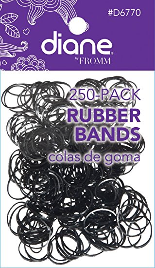Diane Rubber Bands Black 250-Pack, 250-CT RUBBER BANDS BLACK