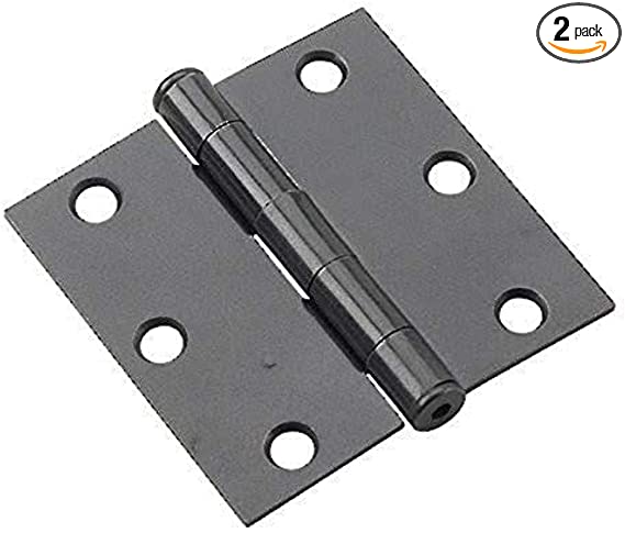 Onward Hardware - 820FBB - Box of 2 - 3 inches Mortise Butt Hinges - Black Finish