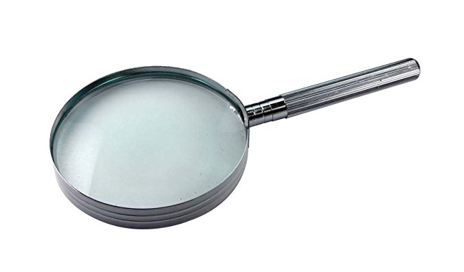 SE MM2035 4x Chrome-Plated Handheld Magnifier