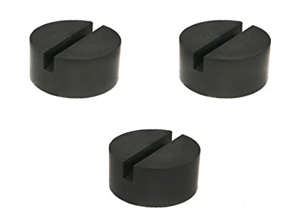 TMB 3 Pack Universal Medium Size Slotted Rubber Jack Pad Frame Rail Protector