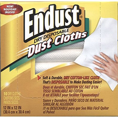 Endust END522000 Dust Cleaner Cloth White 10/Box, White
