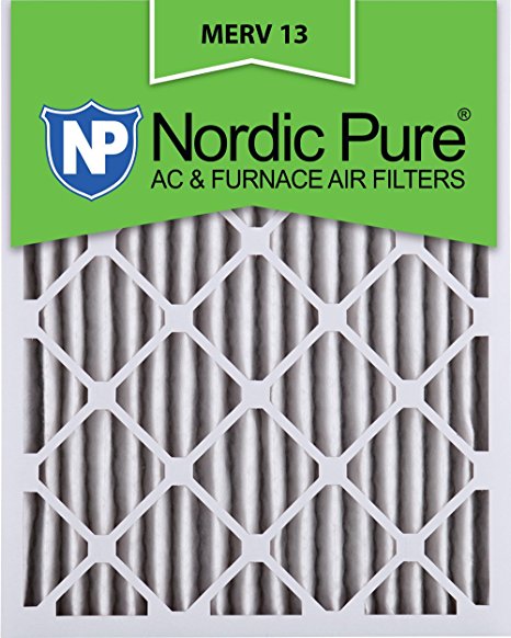 Nordic Pure 20x25x2M13-3 20x25x2 MERV 13 Pleated AC Furnace Air Filter, Box of 3, 2-Inch