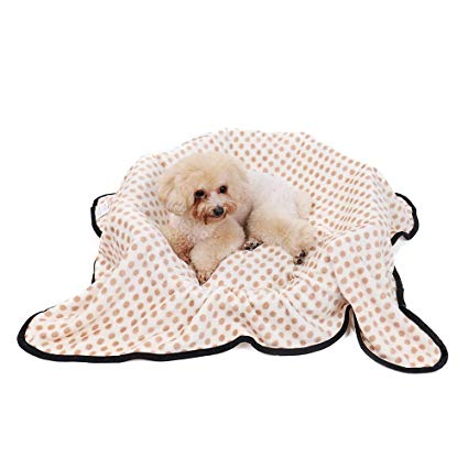 Ohana Elegant Pet Blanket Dogs Cats,Soft Warm Puppy Sleep Mat Fleece Bed Covers Bed, Couch, Car, Crate Carrier Bag