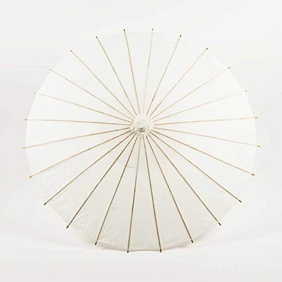 Quasimoon PaperLanternStore.com 32 Inch White Paper Parasol Umbrella