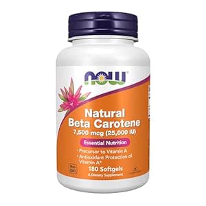 Now Foods Nat Beta Carotene 25000, 180 Sgels