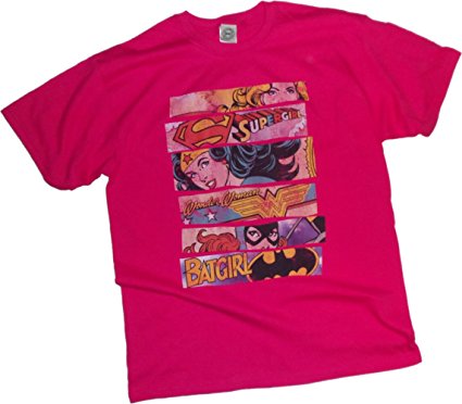 Three Of A Kind -- Supergirl - Wonder Woman - Batgirl Adult T-Shirt