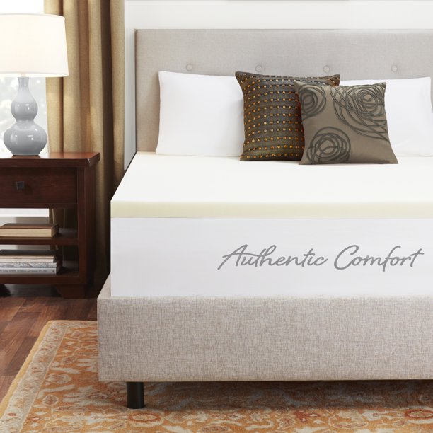 Authentic Comfort 1.5-Inch Breathable Memory Foam Mattress Topper