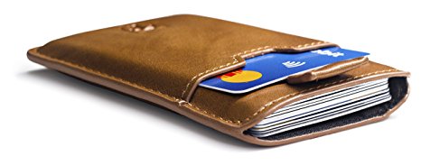 TRAVANDO ® Minimalist Credit Card Holder with RFID Blocking | Mini Wallet | Slim Wallet | Travel Wallet | Card Wallet with Strap and Money Bill Pocket with Gift Box for Men