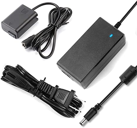 HY1C AC-PW20 AC Power Supply Adapter DC Coupler kit, Replce NP-FW50 Battery for Sony Alpha A7000 A6500 A6400 A6300 A6000 A7 A7II A7RII A7SII A7S A7S2 A7R A7R2 A33 A35 A37 A55 RX10 NEX3/5/6/7 Cameras.