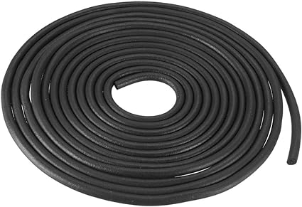 uxcell Foam Rubber Seal Weather Strip 3mm Diameter 5 Meters Long Black