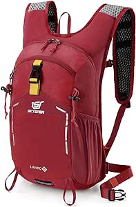 SKYSPER Small Hiking Backpack - 15L Travel Daypack Lightweight Bag Water Resistant Hiking Backpacks for Women Men(Red)