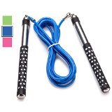 Crossfit Jump Rope by DynaPro Direct 10 Adjustable PVC Speed Cable with Carry Case for Boxing Cardio HIIT Workouts and Home Gym Fitness Exercise
