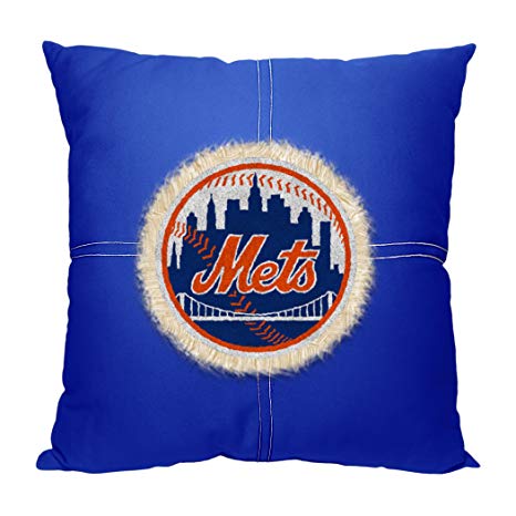 Officially Licensed MLB Decorative Letterman Pillow, Soft & Comfortable, Throws & Bedding, 18" x 18"