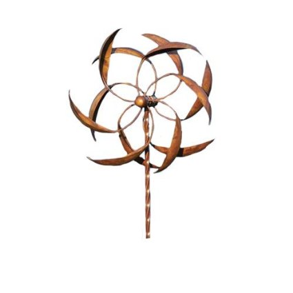 Ancient Graffiti 15-Inch Staked Feather Kinetic Spinner, Large