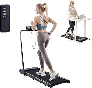 VEVOR Walking Pad, Under Desk Treadmill for Home Office, Working Walking Running Machine, 265 Lbs Capacity Folding Treadmill, 2.5HP 2 in 1 Portable Pad with Handle Bar, Remote Control and LED Display