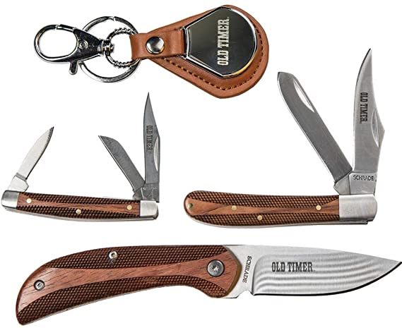 Old Timer Limited Edition Gift Set, 3 Knives Plus Keychain